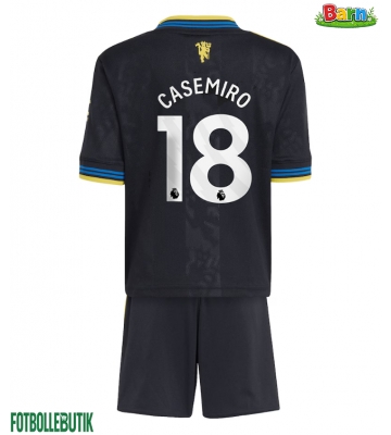 Manchester United Casemiro #18 Tredjeställ Barn 2025-26 Kortärmad (+ Korta byxor)